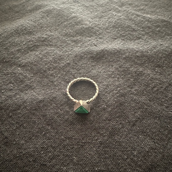 Sterling silver malachite ring - Picture 4 of 4